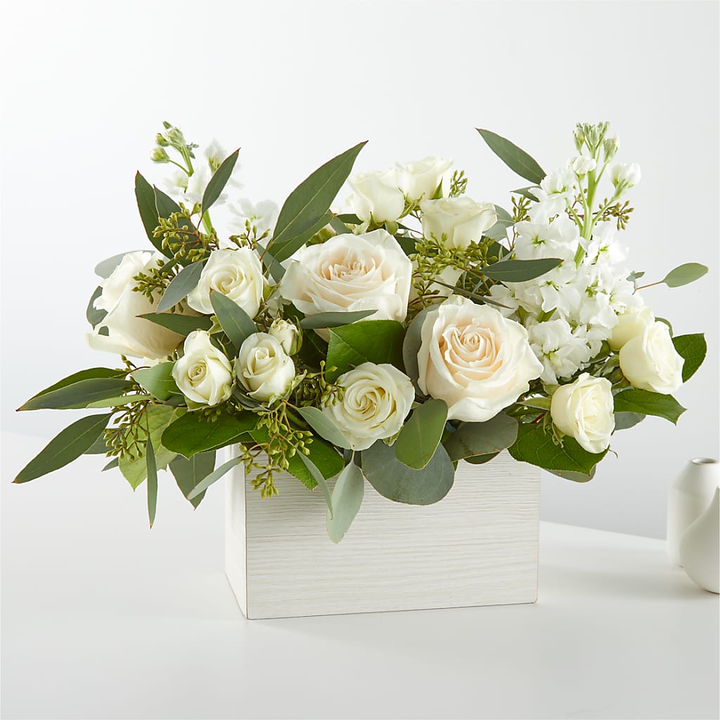 Fresh Linen Box Bouquet – Sweet Peas Of Jennersville, West Grove PA