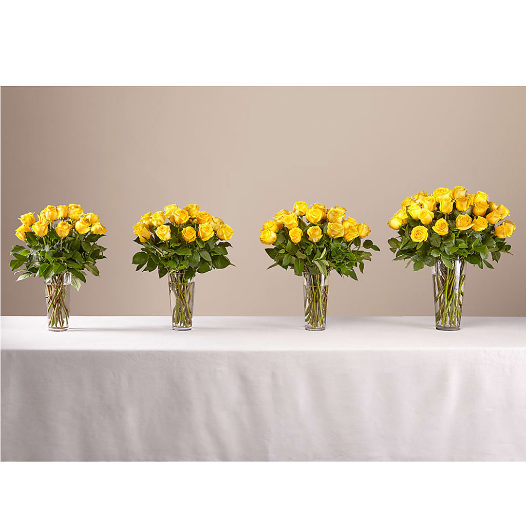 Long Stem Yellow Rose Bouquet –  Sweet Peas Of Jennersville, West Grove PA