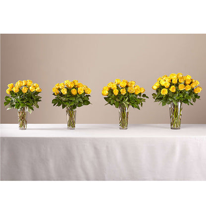 Long Stem Yellow Rose Bouquet –  Sweet Peas Of Jennersville, West Grove PA