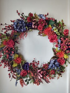 Navy and Red Wreath